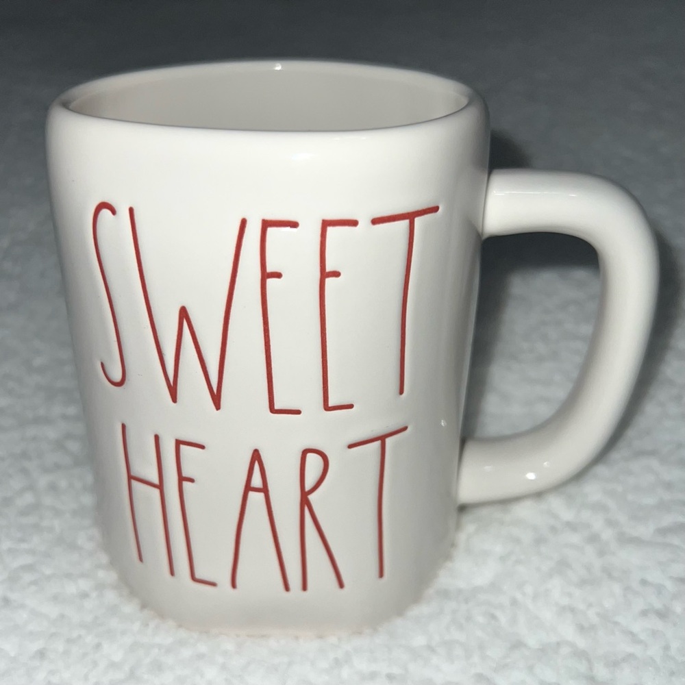 Rae Dunn Sweetheart Mug Sweet Heart Cream/Red Lettering Ceramic